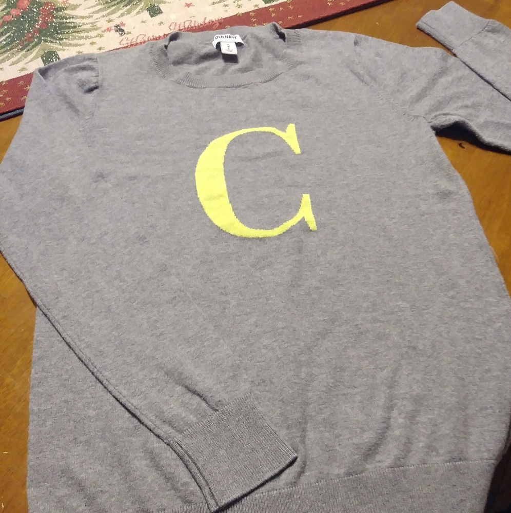 Old Navy initial sweater